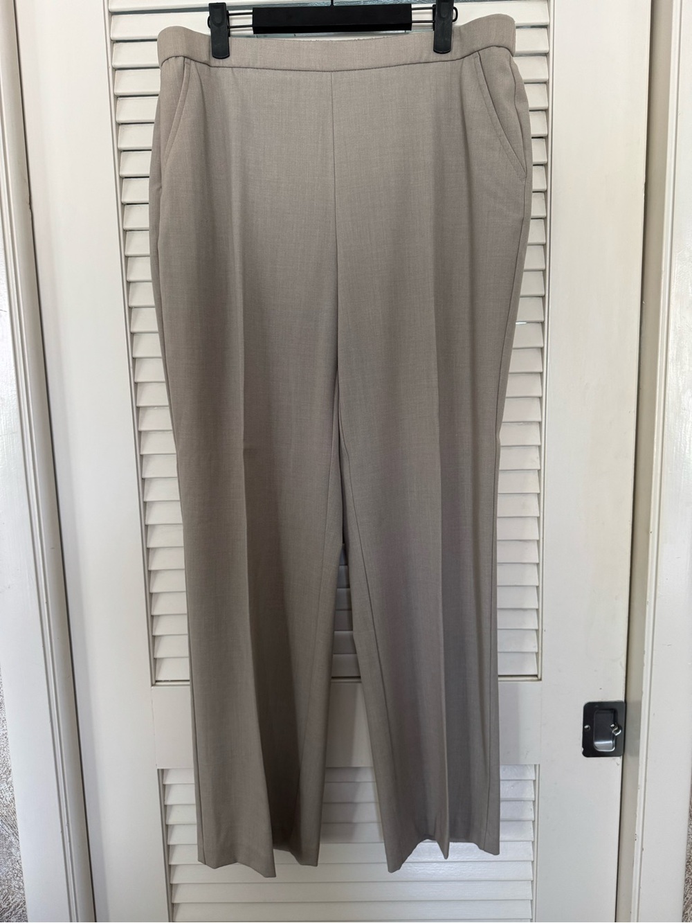 Dana Buchman Beige Straight-Leg Dress Trousers